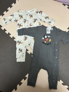 ミッキーマウスロンパース2着セット　70cm