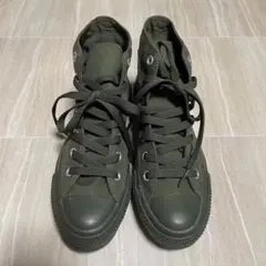 コンバース オールスター レディース カーキ モノカラーズ ハイカットスニーカー