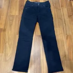 しまむらCLOSSI PREMIUM 黒 裏起毛 パンツ スリムフィットのサムネイル