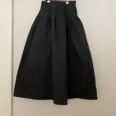 ［値下げ］アルページュストーリー　ドット刺繍ジャガードスカート　黒　サイズ1