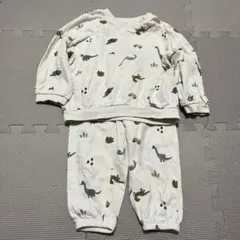 H&M 恐竜柄 セットアップ 90cm 長袖 トレーナー ズボンセット