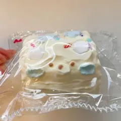 MOMOCO くま？犬？ロールケーキ スクイーズ ブルー 水色