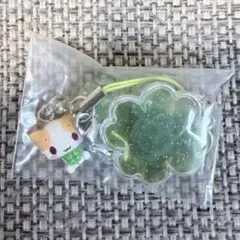 シークレットクローバーストラップ（むねきゅん平成女児アイテム）　ふわふわにゃんこ