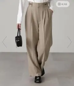 気流染めサイドボタンワイドパンツ（低身長サイズ）