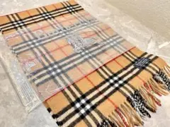 美品【バーバリー】Burberryノバチェックマフラー 100%ウール 英国製