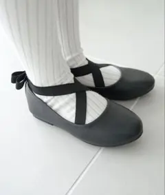 Lycée mine リボン付き バレーシューズ 19cm