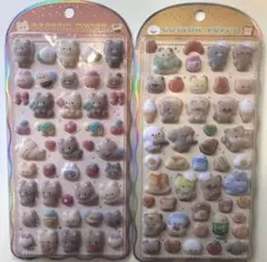正規品 コットンパフィーシール 2枚セット　くまさん　ぱん
