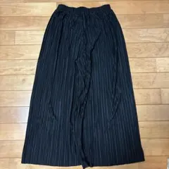 ガウチョパンツ プリーツ 黒