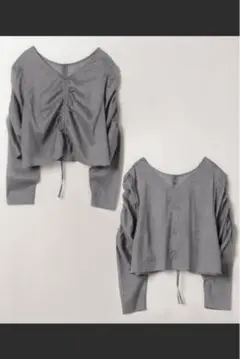 【美品】JEANASIS 2WAYギャザードロストブラウス