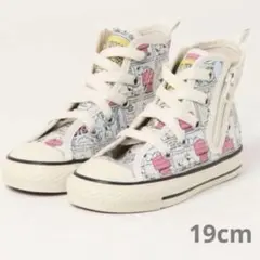 美品 コンバース ピーナッツ スヌーピー キッズハイカットスニーカー 19cm