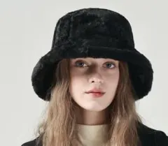 ファー　レイバックス　バケットハット　バケハ　帽子