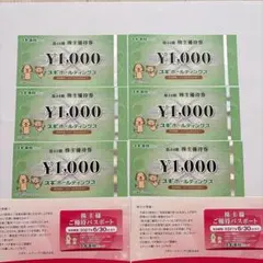 スギホールディングス 株主優待券 6枚　最新　匿名のサムネイル
