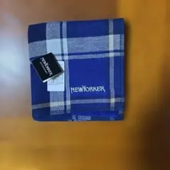NEWYORKER ハンカチ ブルー チェック柄