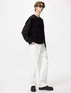 UNIQLO ワイドストレートジーンズ/ストレッチ