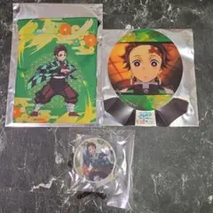 鬼滅の刃 柿安 立つうちわ 巾着 ジョイフル 豆皿 3点セット