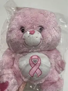 【レア】Care Bears ケアベア　ぬいぐるみ　ピンクリボン
