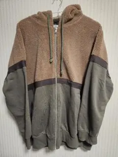 ボーイズルーム ボアパーカー ブラウン×カーキ BOYS'ROOM