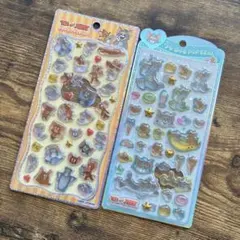 【正規品】トムとジェリー 2枚セット 新品 うるちゅる プチドロップステッカー