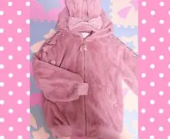 LIZLISA うさみみフードファーブルゾン コート ピンク