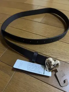 新品・未使用　GU ハート型バックル ベルト ダークブラウン