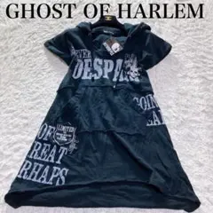 ゴーストオブハーレム 新品タグ付き スカル ダメージチュニックパーカー ブラック