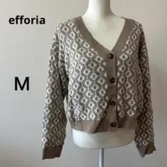 efforia ダイヤモンドパターン ニットカーディガン