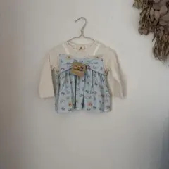 新品　アンパンマン　キャミソール　リブカットソー　80 水色　キャラクター