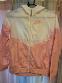 Nike フード付きウィンドブレーカー L／150ホワイト/ピンク