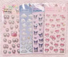 キャンドゥ　ぷくっとシール4点　キティ　マイメロ　シナモロール　クロミ　サンリオ