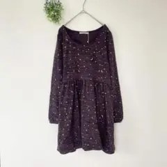 オリーブデオリーブ［F］新品◎上品ナチュラル◎ムーン×スター柄◎フレアチュニックのサムネイル