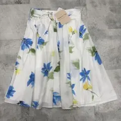 Apuweiser-riche 花柄スカート フレア リボン 膝丈 上品 春夏のサムネイル