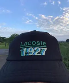 LACOSTE 1927 ロゴ キャップ ブラック