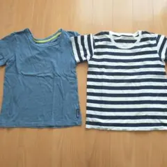 Tシャツ 2枚セット（青・ストライプ）