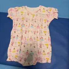 プリンセス柄 ベビー ロンパース ピンクのサムネイル