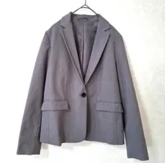 美品 GU ウォッシャブルテーラードジャケットZ グレー Sサイズ