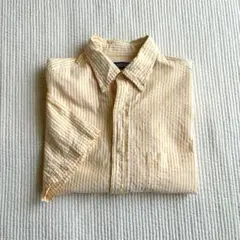 90s LANDSEND ランズエンド ストライプ コットン 半袖シャツ 古着のサムネイル