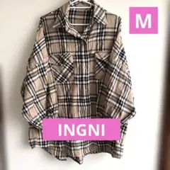 ★INGNI★チェック柄オーバーサイズシャツ★Mサイズ★