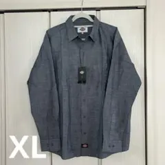 【タグ付】Dickies 長袖シャツ　シャンブレーシャツ グレー XLのサムネイル