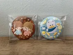 サンリオ　刺繍　缶バッジ　2個