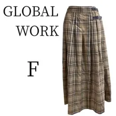 ★美品 GLOBAL　WORK グローバルワーク ロング プリーツスカート F