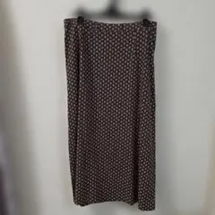 LAURA ASHLEY　茶と白の花柄タイトスカート