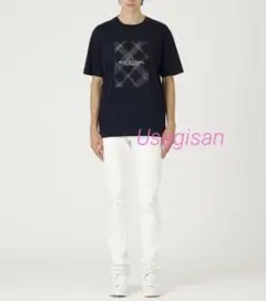 《新品タグ付》ブラックレーベルクレストブリッジ グリッターチェックボックスT