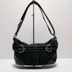 COACH ソーホー シグネチャー ホーボー ワンショルダーバッグ F07077