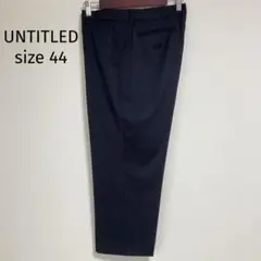 【超美品】アンタイトル　パンツ44 テーパード　大きいサイズ　OL 春夏秋　濃紺