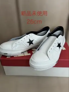 新品未使用 CONVERSE ONE STAR J ホワイト ブラック 26cm