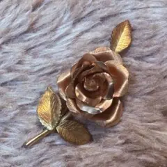 アンティーク★Krementz バラブローチ 匿名配送