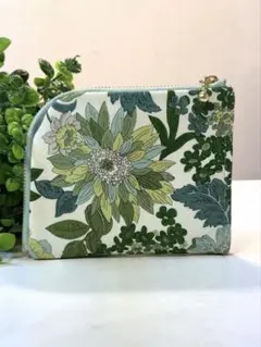 花柄　L字コンパクト財布