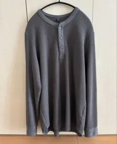 UNIQLOワッフルヘンリーネックTシャツ