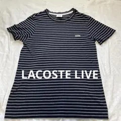 LACOSTE LIVE ラコステライブ　ボーダー　Tシャツ　半袖 ネイビーのサムネイル