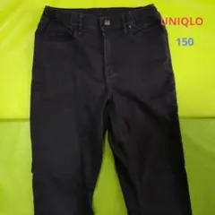UNIQLOストレッチデニムパンツ　ブラック☆150